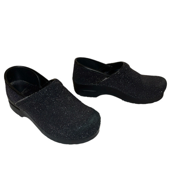 Dansko Shoes - DANSKO Professional Dazzle Black Leather Clogs size 38